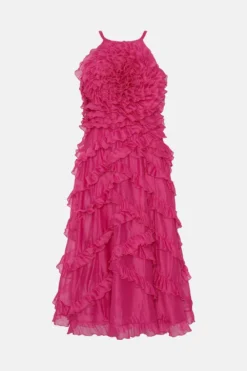 Coast Rose Ruffle Midi Dress -Coast Sales Store bcc04853 pink xl 3