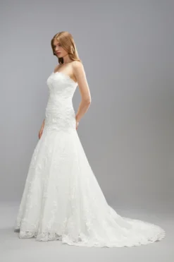 Coast Premium Lace Sweetheart Fishtail Wedding Dress With Full Skirt -Coast Sales Store bcc04874 ivory xl 2 scaled