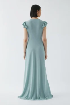 Coast Double Flutter Sleeve Waterfall Wrap Bridesmaids Dress -Coast Sales Store bcc04880 sage xl 2