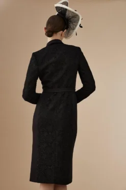 Coast Lisa Tan Premium Lace Tuxedo Dress With Gem Buttons -Coast Sales Store bcc04910 black xl 4