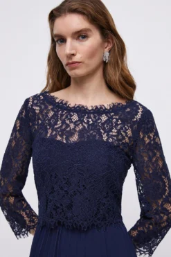Coast Petite Removable Lace Top Bandeau Bridesmaid Dress -Coast Sales Store bcc04926 navy xl 1