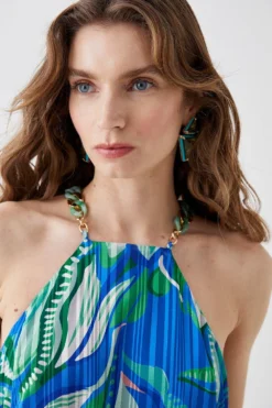 Coast Alexandra Farmer Chain Trapeze Maxi Dress -Coast Sales Store bcc04931 blue xl 2