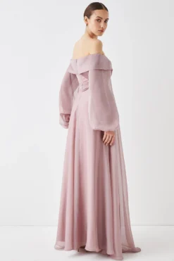 Coast Bardot Wrap Fluid Skirt Maxi Dress -Coast Sales Store bcc05016 mauve xl 2