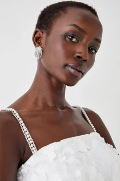 Coast Premium 3d Floral Midi Dress With Jewelled Straps -Coast Sales Store bcc05038 ivory xl 2