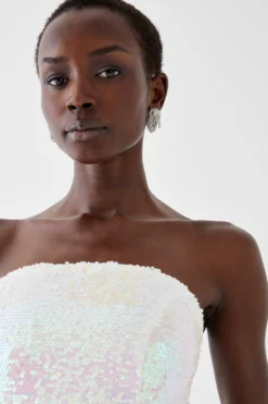 Coast Iridescent Statement Drape Detail Sequin Mini Dress -Coast Sales Store bcc05040 iridescent xl 2