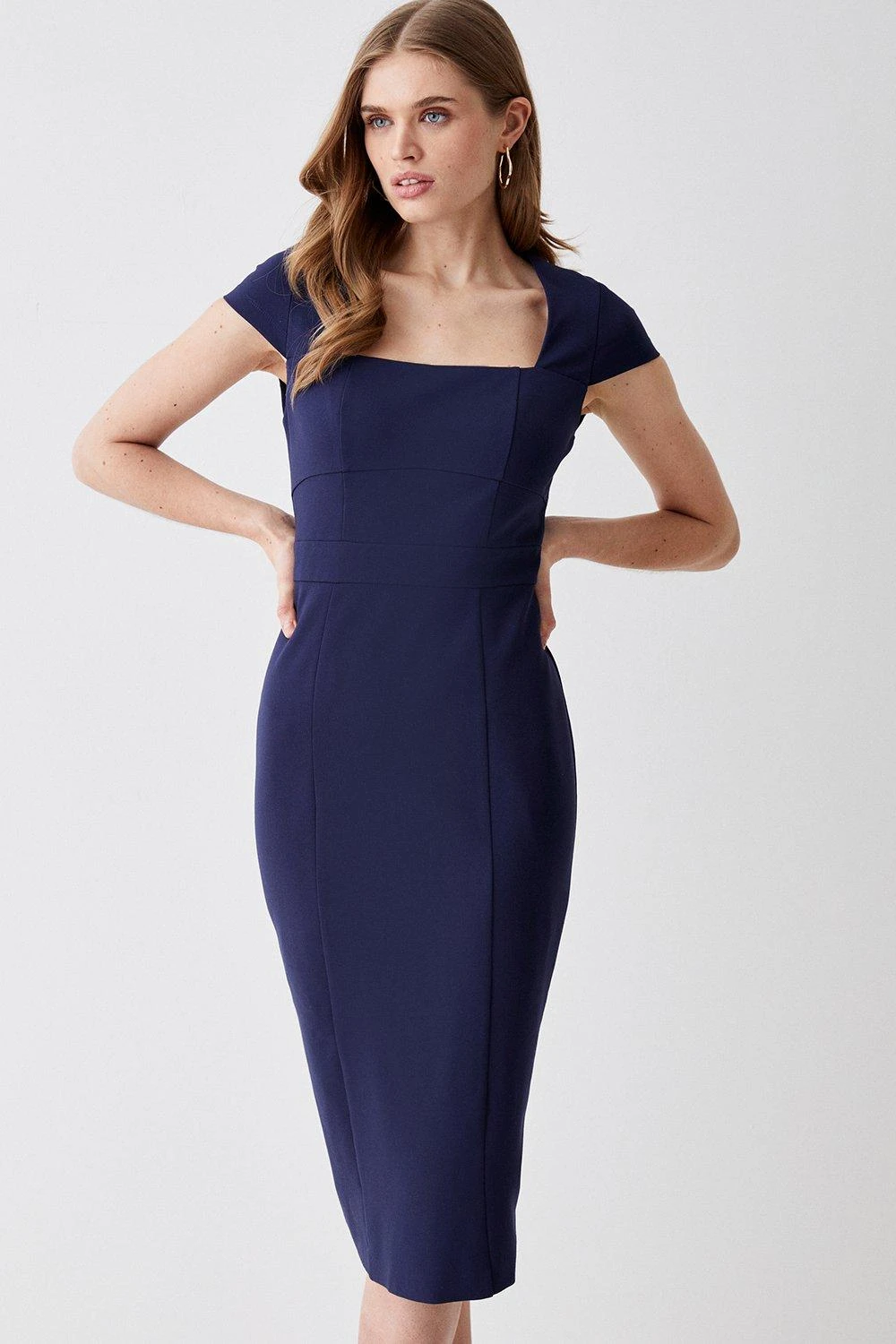 Coast Square Neck Ponte Midi Dress 1 Coast Square Neck Ponte Midi Dress