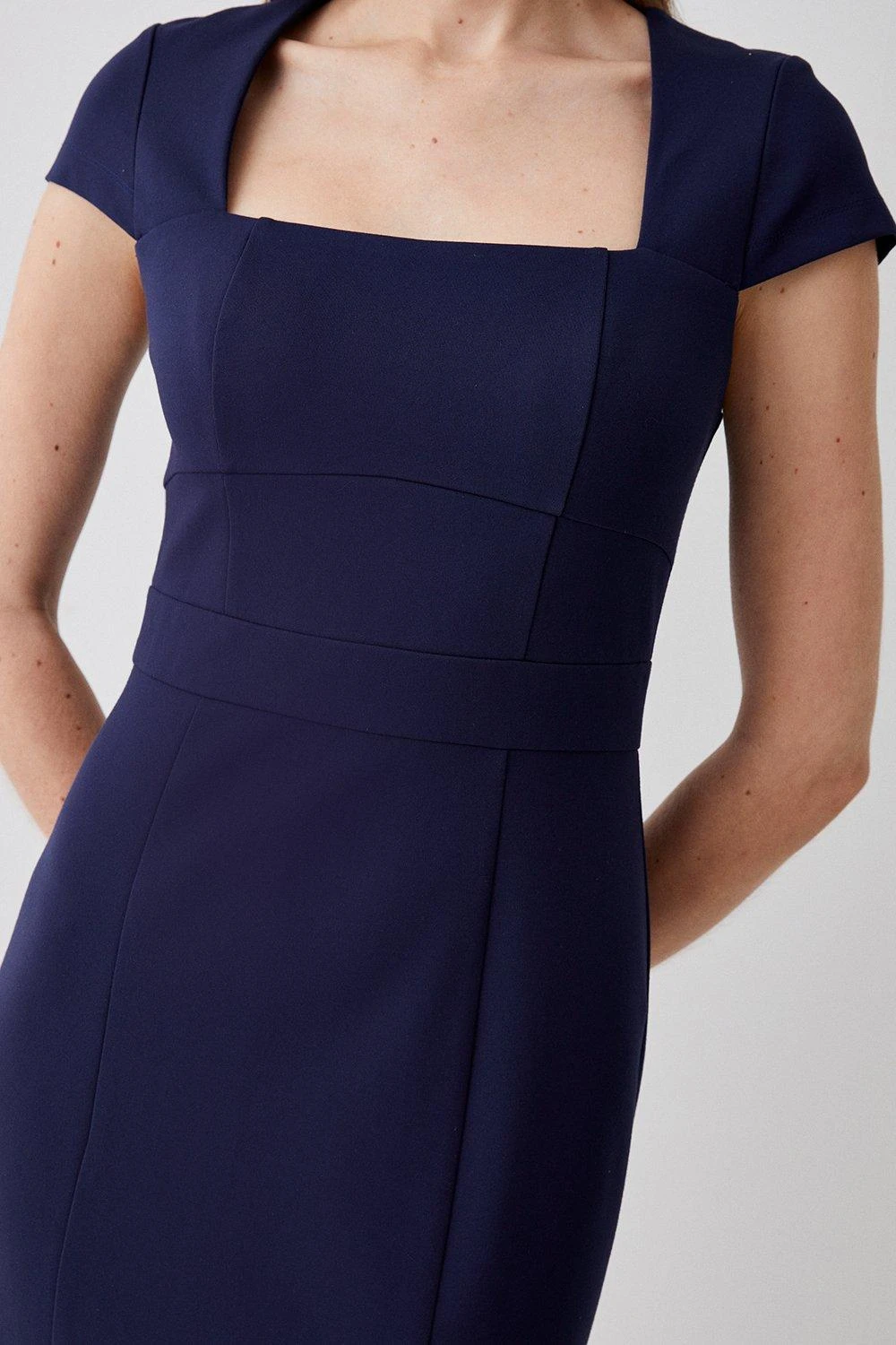 Coast Square Neck Ponte Midi Dress 2 Coast Square Neck Ponte Midi Dress - Image 2