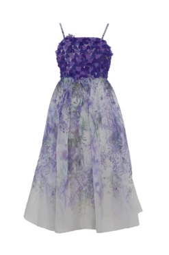 Coast Petite Hand Stitched 3d Floral Bodice Full Skirt Midi Dress -Coast Sales Store bcc05090 lilac xl 3