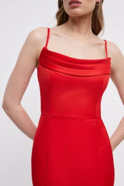 Coast Maxi Dress In Satin With Cowl -Coast Sales Store bcc05100 red xl 2