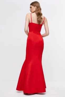 Coast Maxi Dress In Satin With Cowl -Coast Sales Store bcc05100 red xl 4