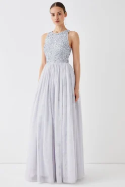Coast Tulle Embellished Bodice Maxi Prom Dress