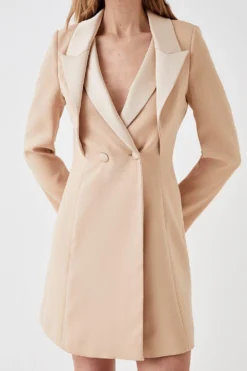 Coast Premium Lapel Detail Blazer Dress -Coast Sales Store bcc05164 champagne xl 1