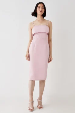 Coast Strapless Fold Detail Pencil Dress