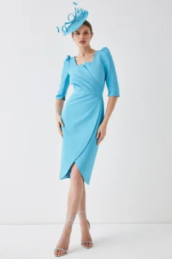 Coast Premium Wrap Detail Pencil Dress