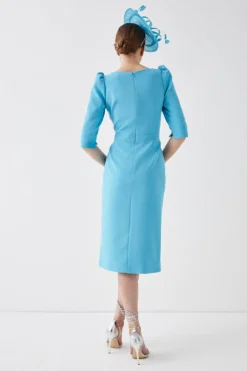 Coast Premium Wrap Detail Pencil Dress -Coast Sales Store bcc05325 turquoise xl 2