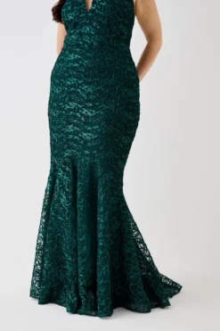 Coast Plus Size Plunge Neck Bodycon Fishtail Maxi Dress -Coast Sales Store bcc05403 forest xl 1