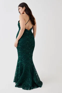 Coast Plus Size Plunge Neck Bodycon Fishtail Maxi Dress -Coast Sales Store bcc05403 forest xl 2