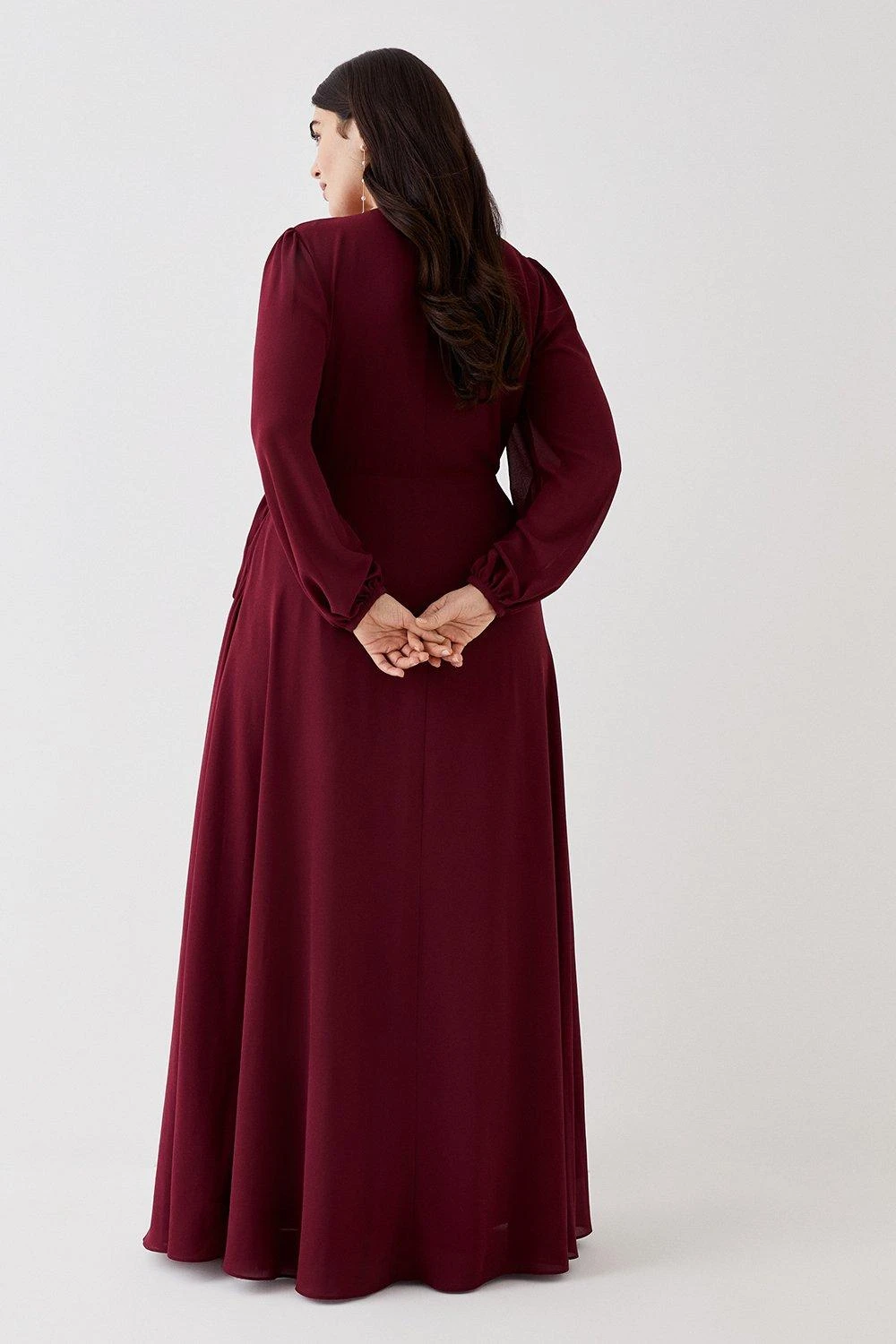 Coast Plus Size Hem Sweep Maxi Wrap Dress 3 Coast Plus Size Hem Sweep Maxi Wrap Dress - Image 3