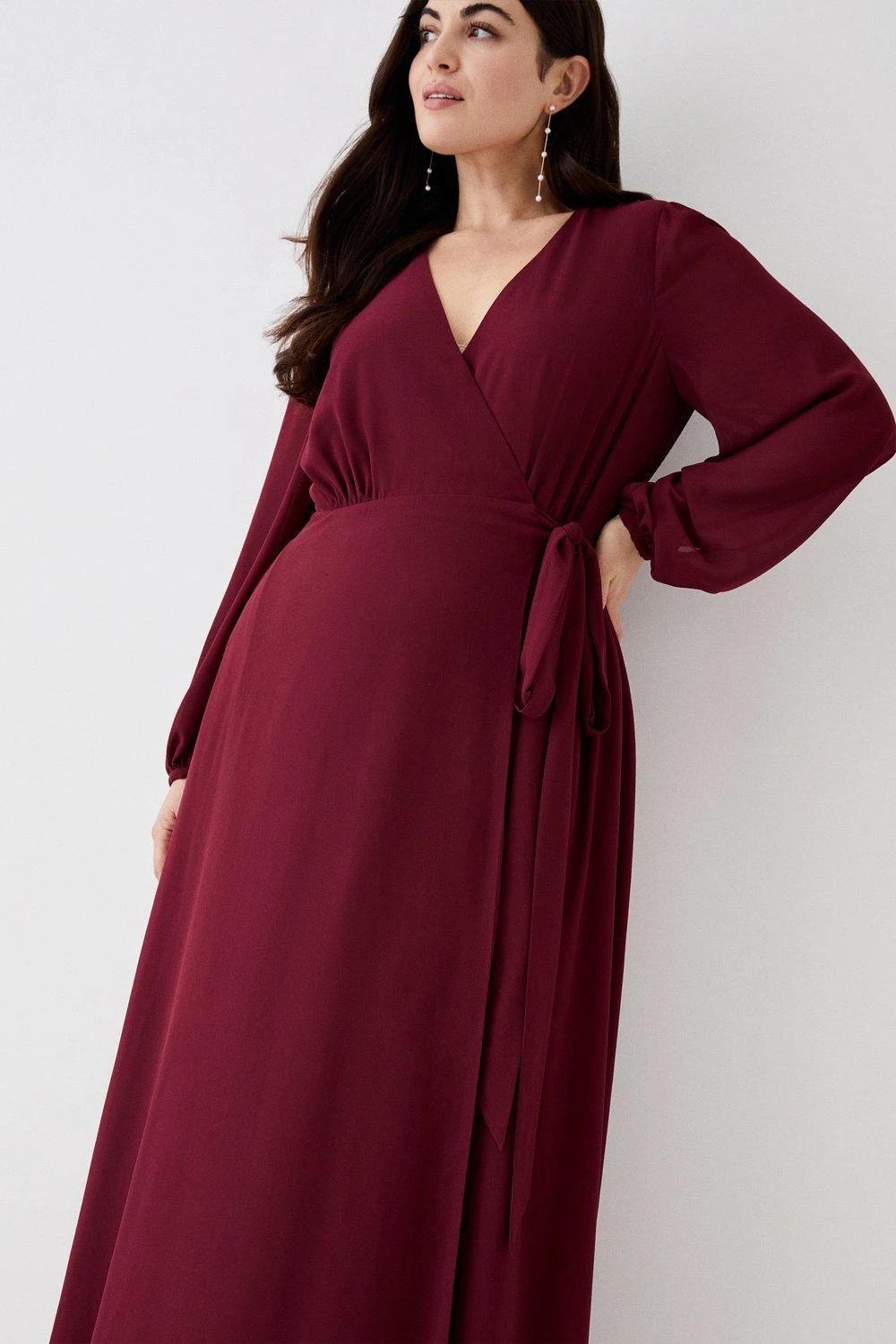 Coast Plus Size Hem Sweep Maxi Wrap Dress 4 Coast Plus Size Hem Sweep Maxi Wrap Dress - Image 4