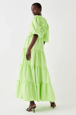 Coast Ruched Bodiced Tiered Maxi Dress -Coast Sales Store bcc05423 lime xl 3