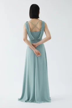 Coast Blouson Bodice Draped Back Bridesmaids Maxi Dress -Coast Sales Store bcc05432 sage xl 4