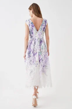 Coast Printed Lace Sleeveless Midi Dress -Coast Sales Store bcc05454 lilac xl 2