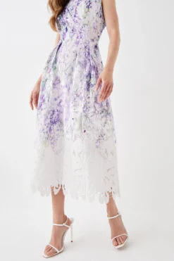Coast Printed Lace Sleeveless Midi Dress -Coast Sales Store bcc05454 lilac xl 3