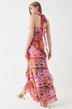 Coast Metallic Ruffle Wrap Maxi Dress -Coast Sales Store bcc05467 multi xl 3