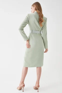Coast Tuxedo Tie Waist Midi Dress -Coast Sales Store bcc05485 sage xl 3