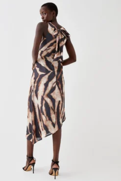 Coast Glossy Organza Cowl Neck Dress -Coast Sales Store bcc05515 animal xl 3