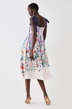 Coast Cami Midi Dress In Glossy Organza -Coast Sales Store bcc05523 multi xl 2