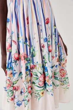 Coast Cami Midi Dress In Glossy Organza -Coast Sales Store bcc05523 multi xl 3