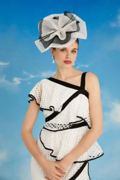 Coast Lisa Tan Geo Lace One Shoulder Ruffle Dress -Coast Sales Store bcc05544 mono xl 2