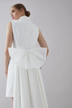 Coast Tux Dress With Detachable Train -Coast Sales Store bcc05553 ivory xl 4