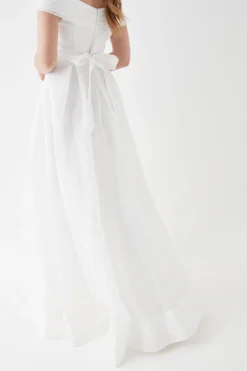 Coast Organza Bardot Full Skirted Maxi Dress -Coast Sales Store bcc05554 ivory xl 2