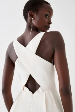 Coast Cross Back Twill Ecru Maxi Dress -Coast Sales Store bcc05555 ecru xl 2