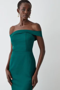 Coast Bardot Satin Bridesmaids Maxi Dress -Coast Sales Store bcc05556 forest xl 1