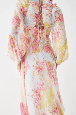 Coast Ruche Detail Tie Back Midi Dress -Coast Sales Store bcc05565 multi xl 2