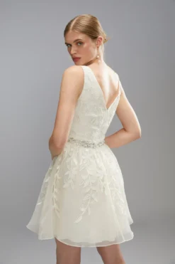 Coast Premium Embellishment Mini Dress With Full Skirt -Coast Sales Store bcc05575 ivory xl 3 scaled