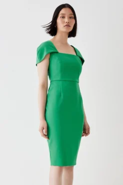 Coast Fold Over Sleeve Pencil Dress