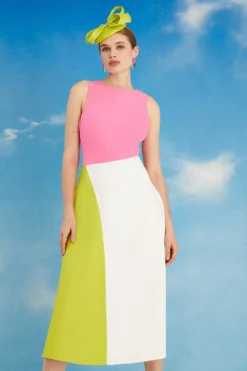 Coast Lisa Tan Colour Block Midaxi Dress -Coast Sales Store bcc05601 multi xl 3
