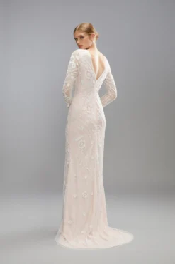Coast Premium Embellished Blush Bridal Maxi Dress -Coast Sales Store bcc05604 barely20pink xl 4 scaled