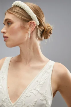 Coast Premium Corded Embroidery Bridal Maxi Dress With Belt -Coast Sales Store bcc05609 ecru xl 2 scaled