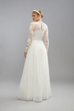 Coast Premium Blossom Applique Full Skirted Wedding Dress -Coast Sales Store bcc05617 ivory xl 3 scaled