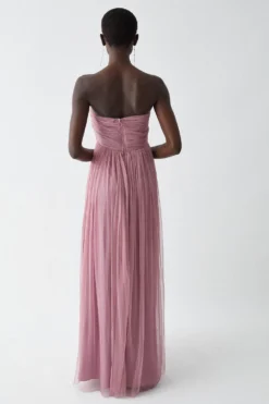 Coast Bandeau Mesh Bridesmaids Maxi Dress -Coast Sales Store bcc05621 antique20rose xl 2