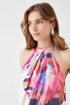 Coast Flowing Halter Maxi Dress -Coast Sales Store bcc05676 white xl 3