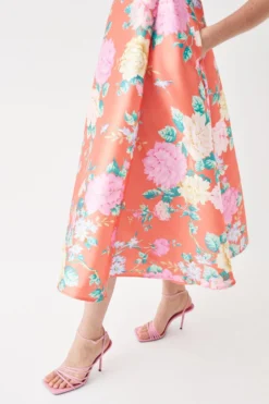 Coast Multi Strap Dress In Floral -Coast Sales Store bcc05688 orange xl 2