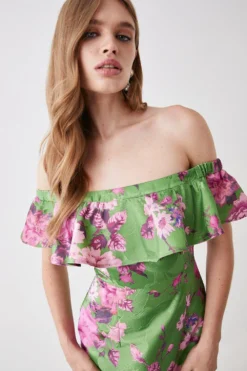 Coast Frill Hem Jacquard Pencil Dress -Coast Sales Store bcc05692 green xl 3