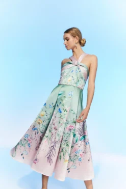 Coast The Collector Knot Neck Twill Dress