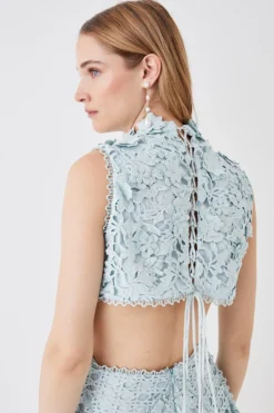 Coast The Collector Applique Lace Mini Dress -Coast Sales Store bcc05711 blue xl 3